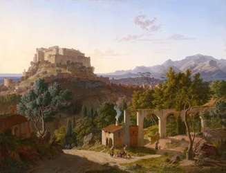Táj a Massa di Carrara kastéllyal